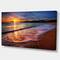 Designart - Foaming Waves at Beautiful Sunset - Seashore Canvas Art Print